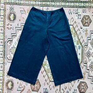 Vintage Y's by Yohji Yamamoto Black Super Wide Leg Cropped Cotton Pants
